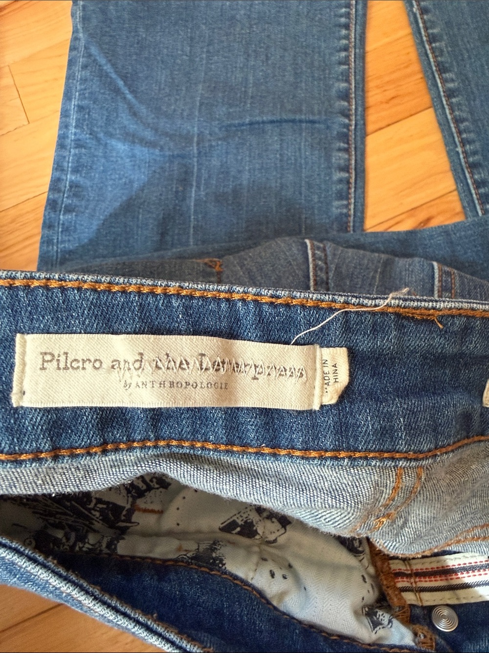 Pilcro and the Letterpress Deep Blue High-Rise Wide-Leg Jeans - Picture 11 of 11